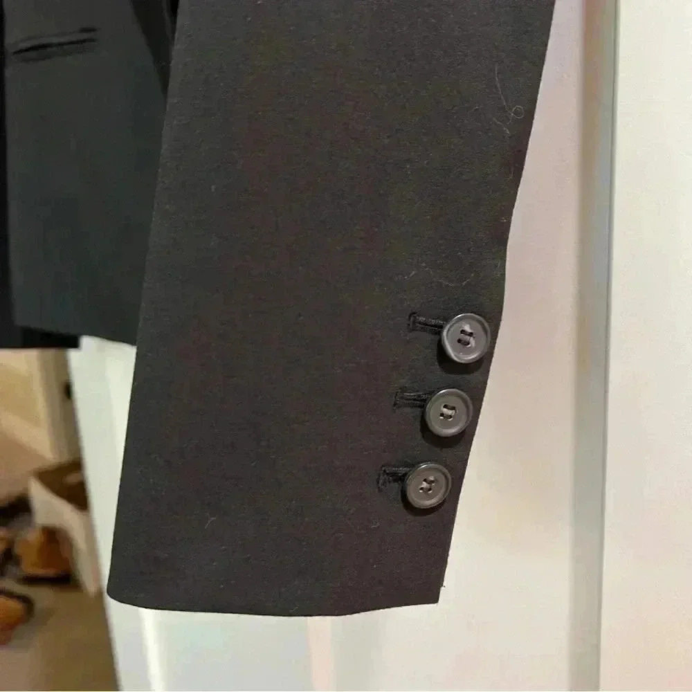 Halogen Women’s Black Blazer Jacket Size 8 One Button Lined - Picture 2 of 10
